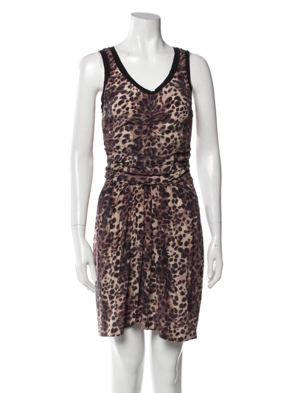 Isabel Marant Étoile Jafney Dress Silk Leopard Sleeveless Size 3 Medium EUC